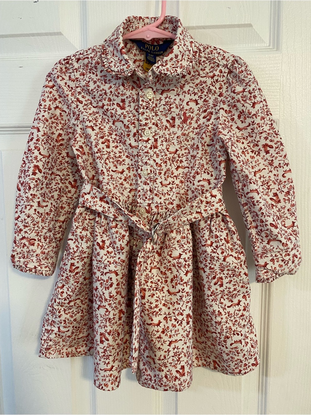 Polo by Ralph Lauren Red Floral Button-Up Dress
